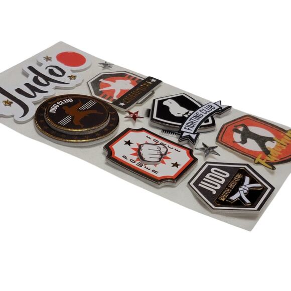 Recollections Judo Stickers 3D Dimensional 1 Sheet‎ Martial Arts Scrapbooking - Picture 2 of 3